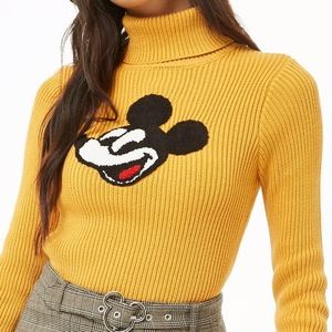 Mustard Mickey Mouse 80th Anniversary Turtleneck